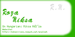 roza miksa business card